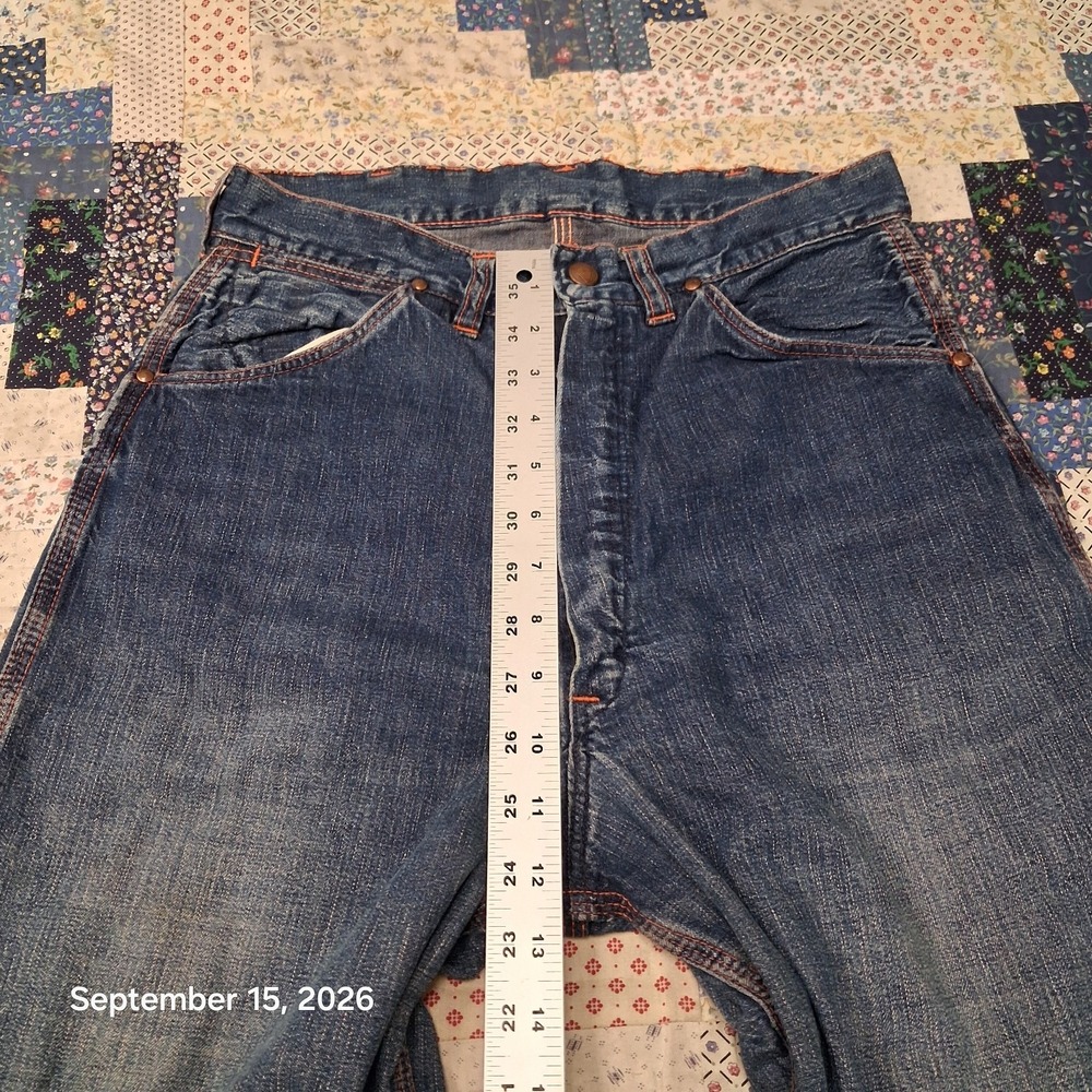 True Vintage Washington Dee Cee Carpenter Jeans Mens 28x32 Prentice Zip USA 60s - Picture 9 of 12